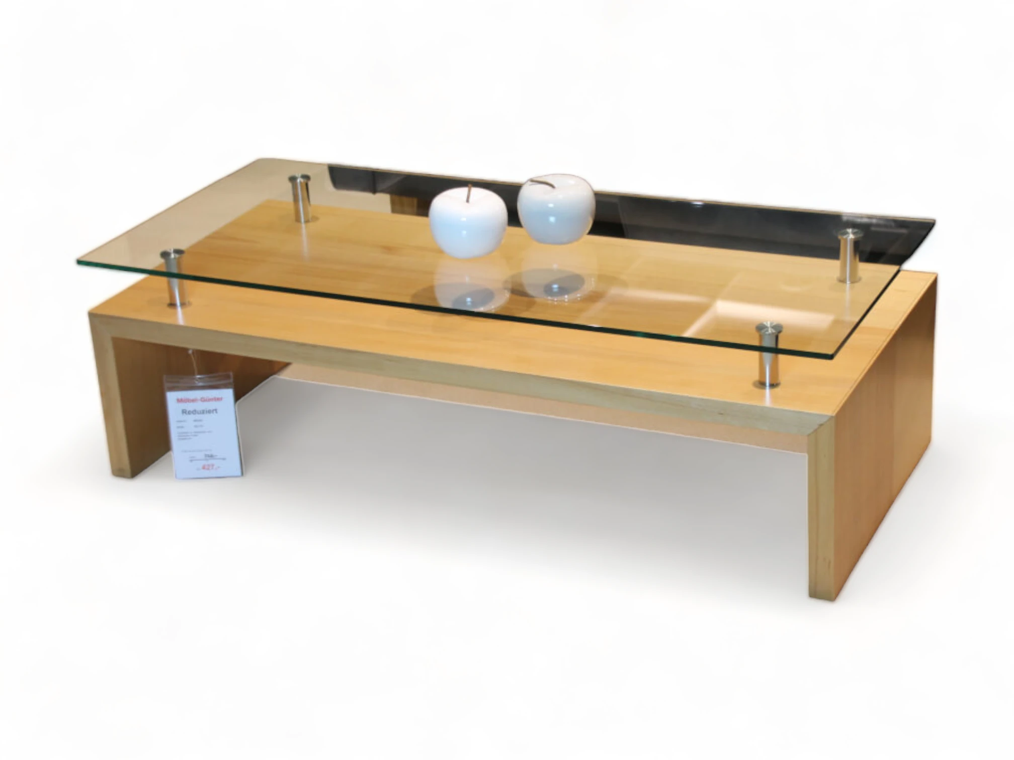 954 754 Couchtisch mit Glasaufsatz 954 754 Couchtisch mit Glasaufsatz