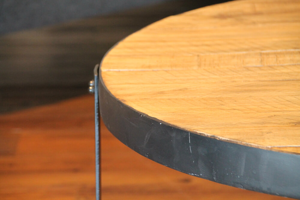 0287 - Couchtisch Rund, Eisen schwarz