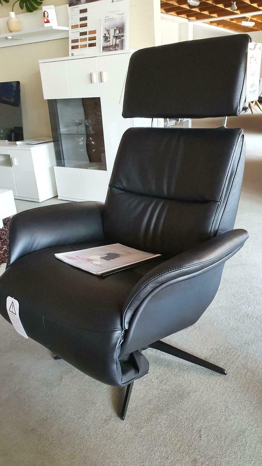 7611 - Relaxsessel in Dickleder schwarz 7611 - Relaxsessel in Dickleder schwarz