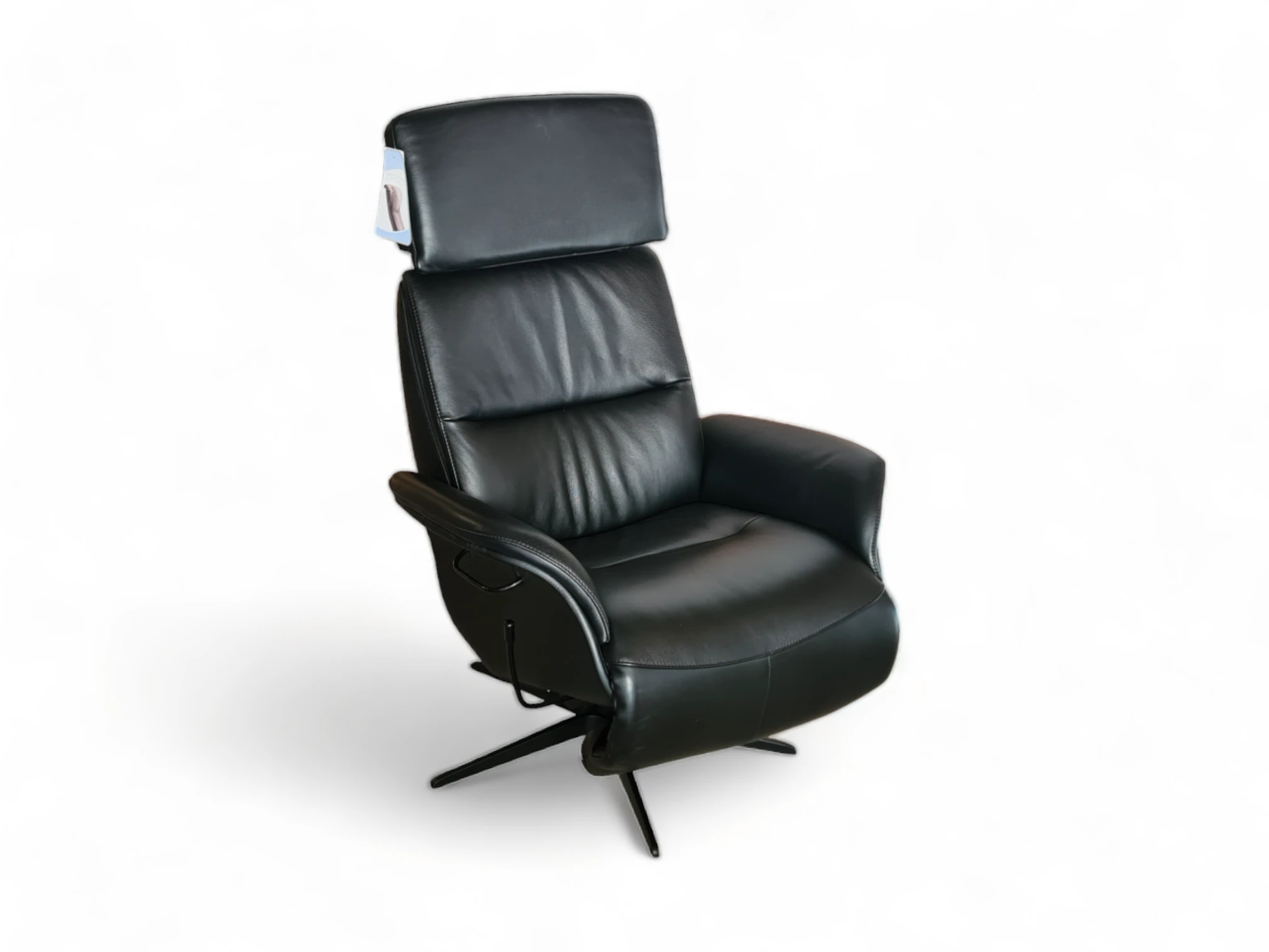 7611 - Relaxsessel in Dickleder schwarz 7611 - Relaxsessel in Dickleder schwarz