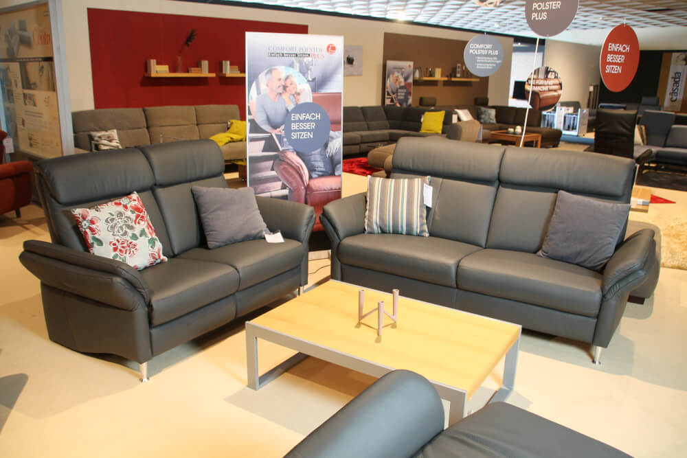 FABIO - Sofa  2+3 Sitzer mit motorischer Relaxfunktion Leder